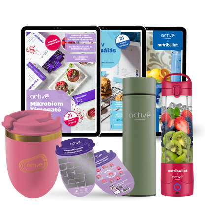 21 napos ALL-IN: activé FiberShaker + 3 e-book + nutribullet + kaparós motivációs naptár + palack