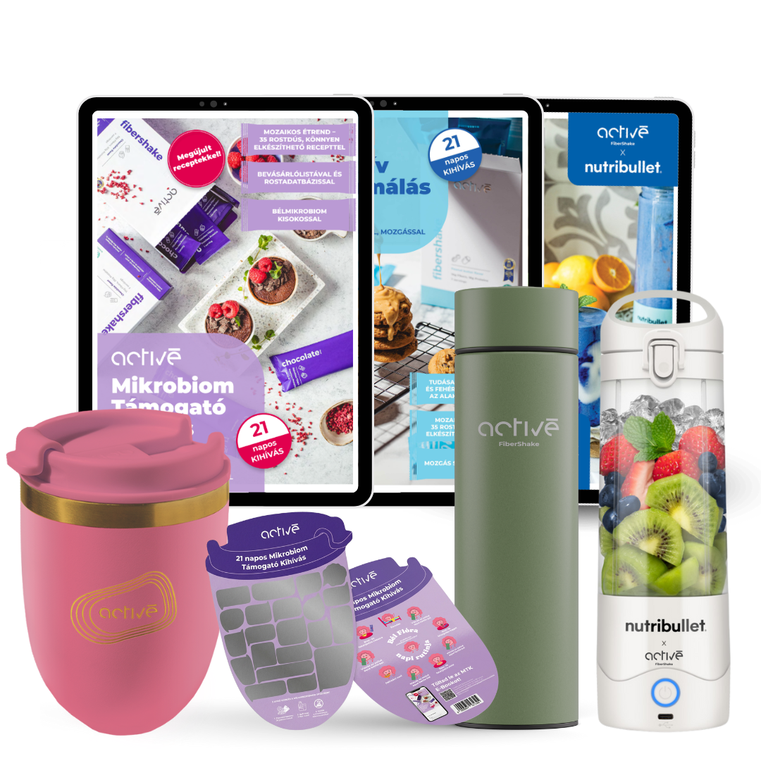 21 napos ALL-IN: activé FiberShaker + 3 e-book + nutribullet + kaparós motivációs naptár + palack