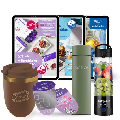 21 napos ALL-IN: activé FiberShaker + 3 e-book + nutribullet + kaparós motivációs naptár + palack