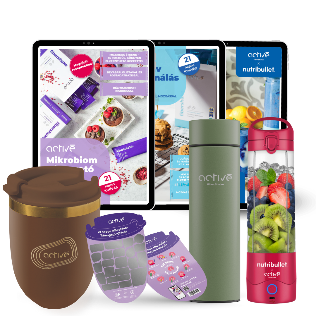 21 napos ALL-IN: activé FiberShaker + 3 e-book + nutribullet + kaparós motivációs naptár + palack