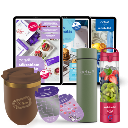 21 napos ALL-IN: activé FiberShaker + 3 e-book + nutribullet + kaparós motivációs naptár + palack
