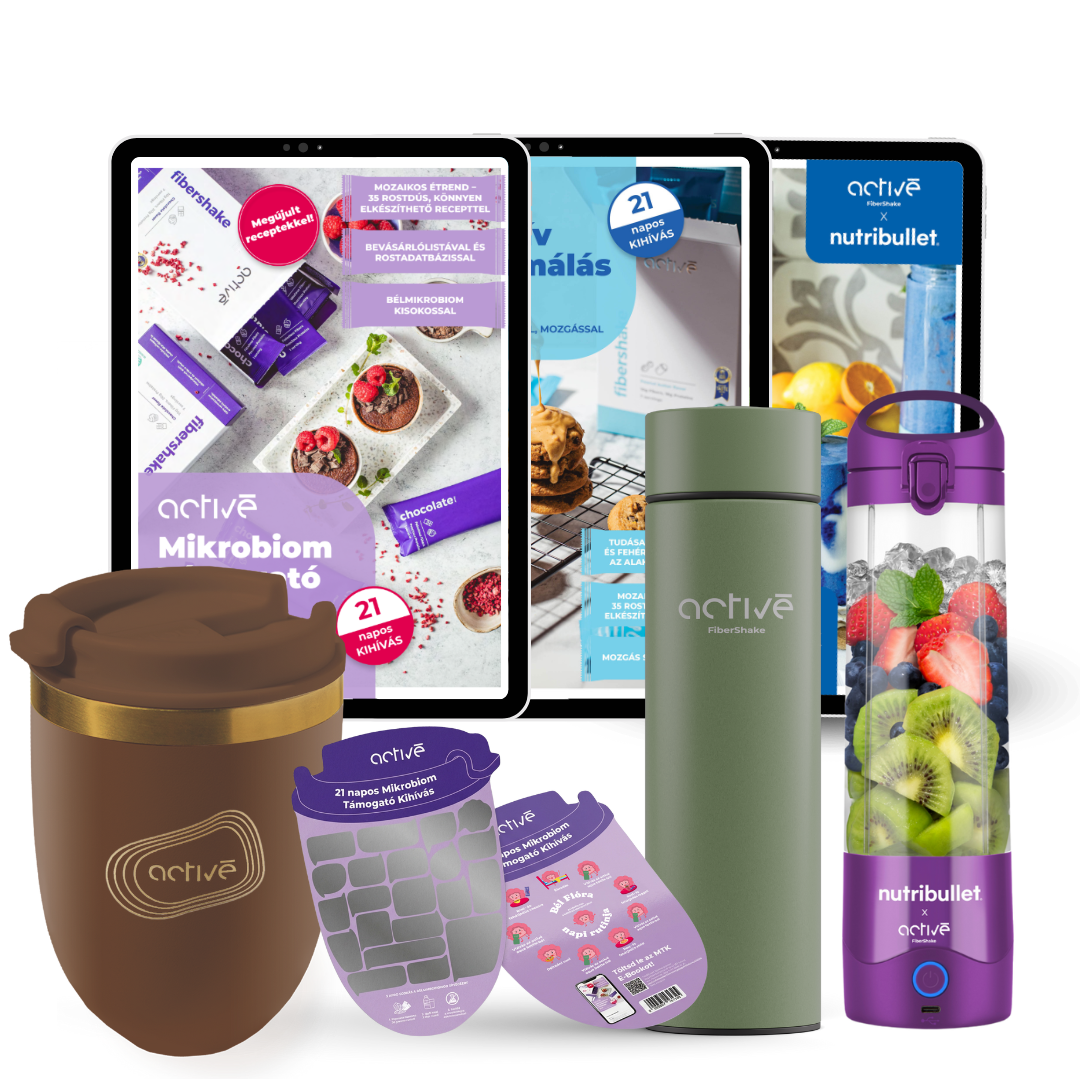 21 napos ALL-IN: activé FiberShaker + 3 e-book + nutribullet + kaparós motivációs naptár + palack