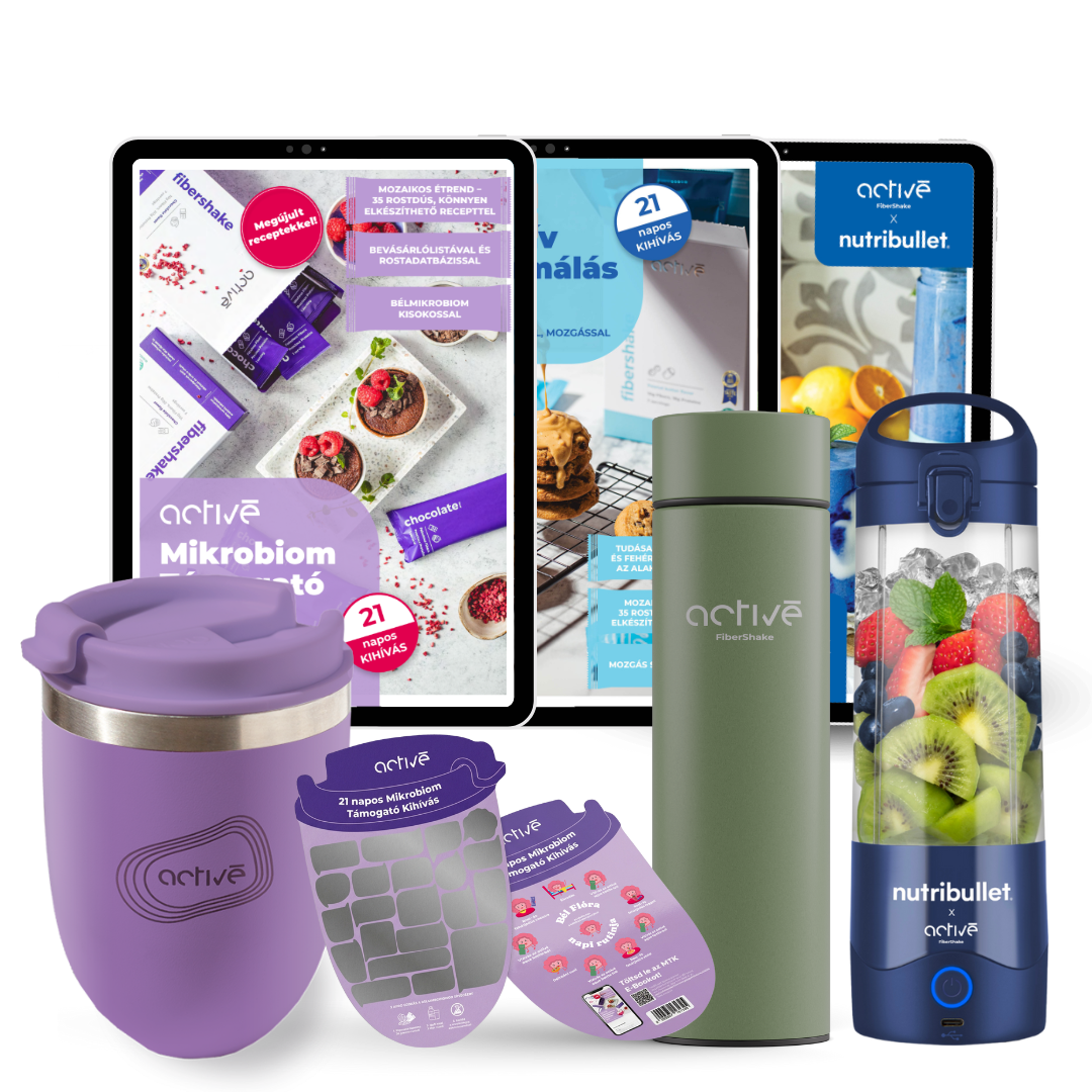 21 napos ALL-IN: activé FiberShaker + 3 e-book + nutribullet + kaparós motivációs naptár + palack