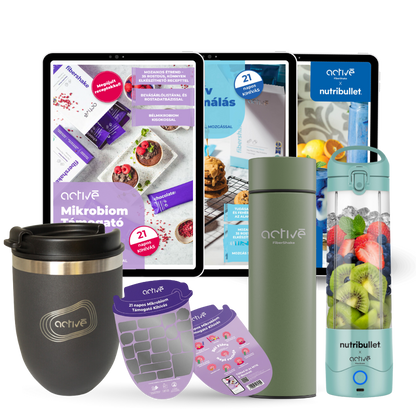 21 napos ALL-IN: activé FiberShaker + 3 e-book + nutribullet + kaparós motivációs naptár + palack