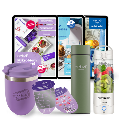 21 napos ALL-IN: activé FiberShaker + 3 e-book + nutribullet + kaparós motivációs naptár + palack