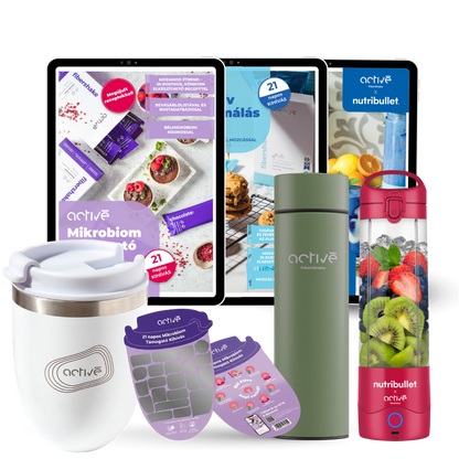 21 napos ALL-IN: activé FiberShaker + 3 e-book + nutribullet + kaparós motivációs naptár + palack