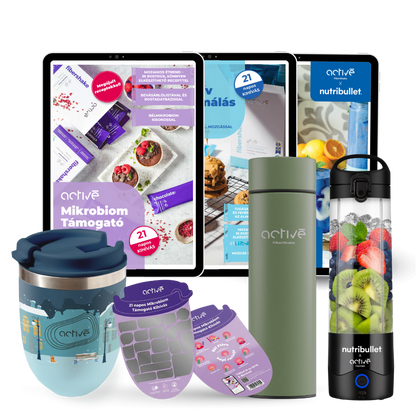 21 napos ALL-IN: activé FiberShaker + 3 e-book + nutribullet + kaparós motivációs naptár + palack