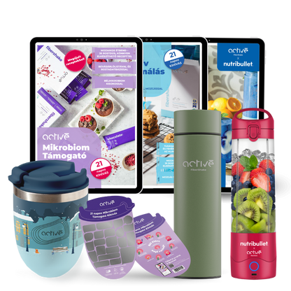 21 napos ALL-IN: activé FiberShaker + 3 e-book + nutribullet + kaparós motivációs naptár + palack