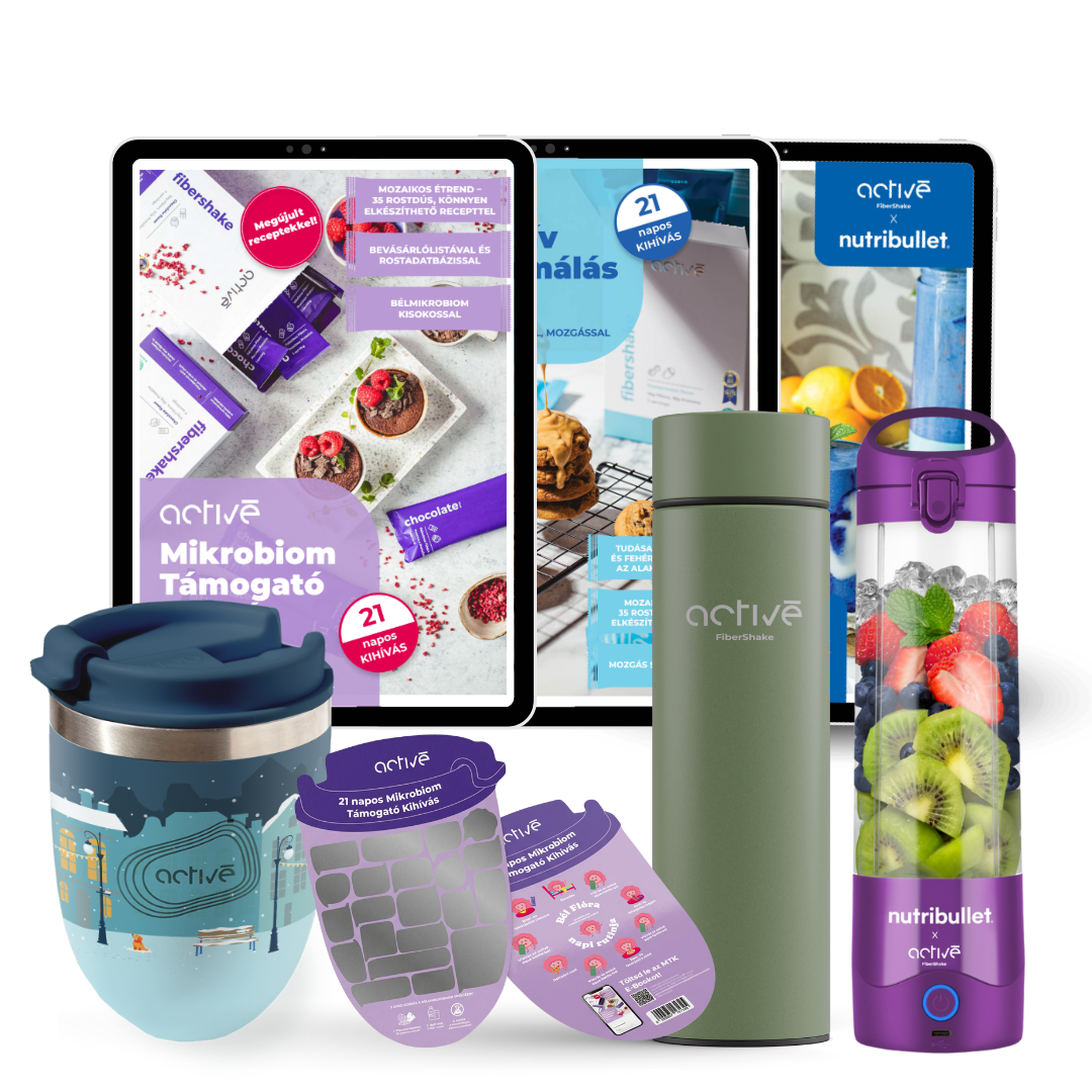 21 napos ALL-IN: activé FiberShaker + 3 e-book + nutribullet + kaparós motivációs naptár + palack
