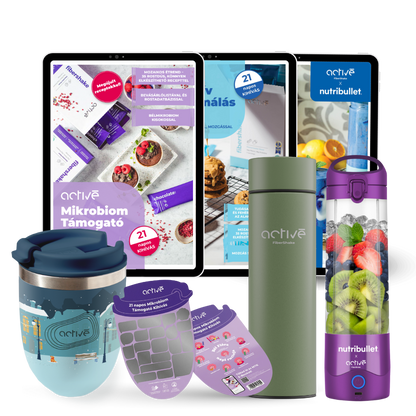 21 napos ALL-IN: activé FiberShaker + 3 e-book + nutribullet + kaparós motivációs naptár + palack