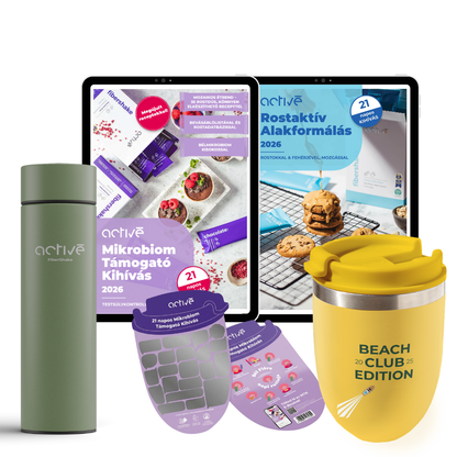 21 napos PLUS: activé FiberShaker + 2 e-book + kaparós motivációs naptár + palack