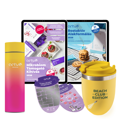 21 napos PLUS: activé FiberShaker + 2 e-book + kaparós motivációs naptár + palack
