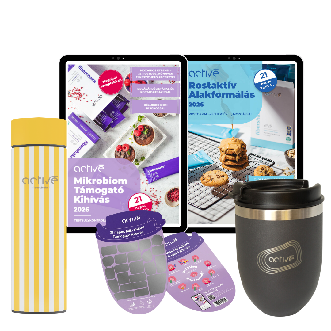 21 napos PLUS: activé FiberShaker + 2 e-book + kaparós motivációs naptár + palack