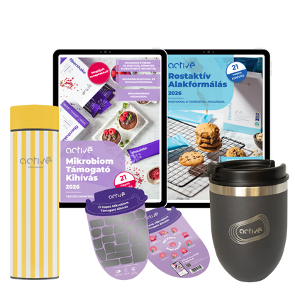 21 napos PLUS: activé FiberShaker + 2 e-book + kaparós motivációs naptár + palack