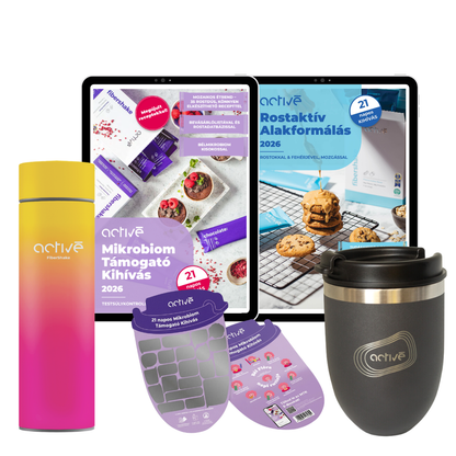 21 napos PLUS: activé FiberShaker + 2 e-book + kaparós motivációs naptár + palack