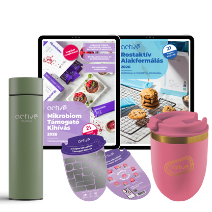 21 napos PLUS: activé FiberShaker + 2 e-book + kaparós motivációs naptár + palack