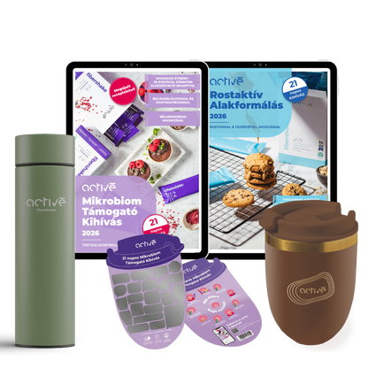 21 napos PLUS: activé FiberShaker + 2 e-book + kaparós motivációs naptár + palack