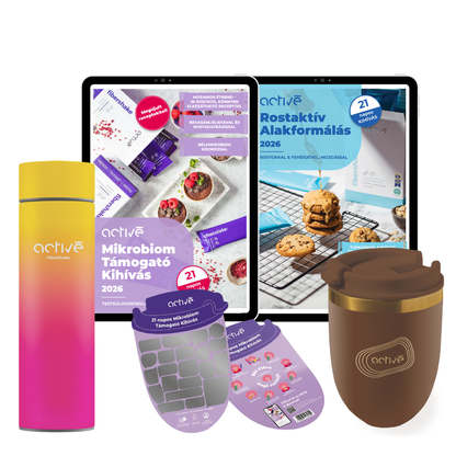 21 napos PLUS: activé FiberShaker + 2 e-book + kaparós motivációs naptár + palack