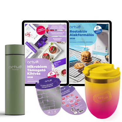 21 napos PLUS: activé FiberShaker + 2 e-book + kaparós motivációs naptár + palack