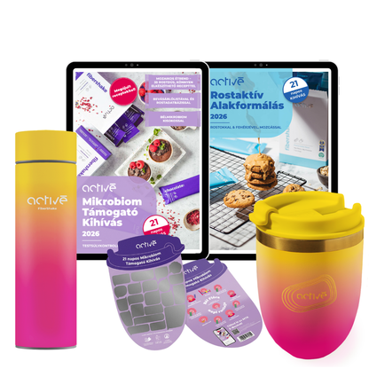 21 napos PLUS: activé FiberShaker + 2 e-book + kaparós motivációs naptár + palack