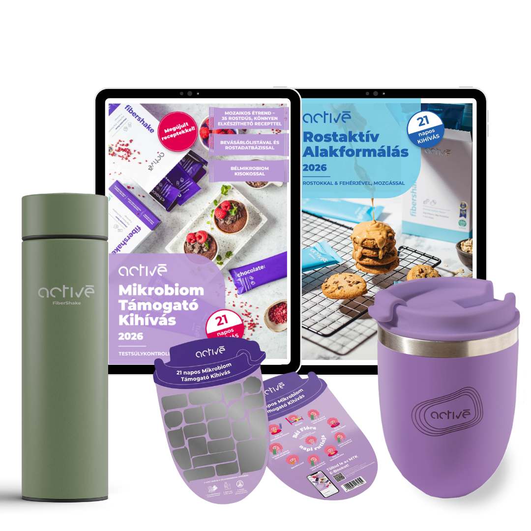 21 napos PLUS: activé FiberShaker + 2 e-book + kaparós motivációs naptár + palack