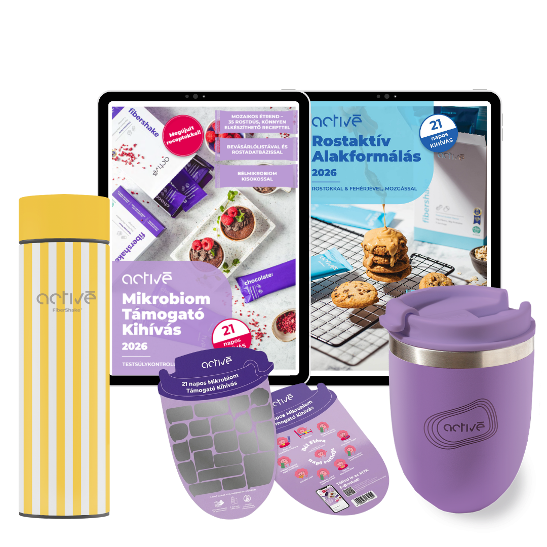 21 napos PLUS: activé FiberShaker + 2 e-book + kaparós motivációs naptár + palack
