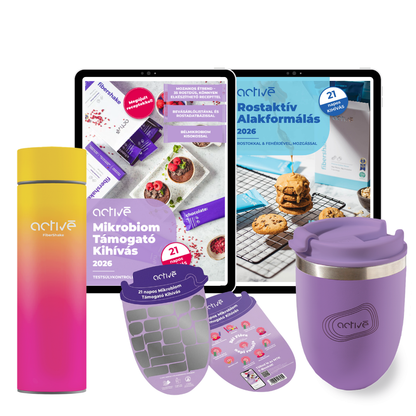 21 napos PLUS: activé FiberShaker + 2 e-book + kaparós motivációs naptár + palack