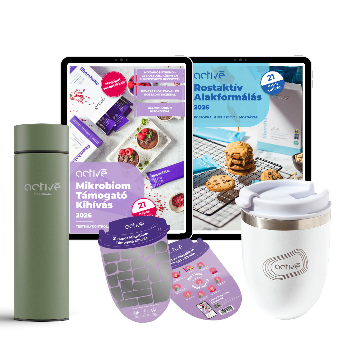 21 napos PLUS: activé FiberShaker + 2 e-book + kaparós motivációs naptár + palack