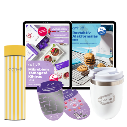 21 napos PLUS: activé FiberShaker + 2 e-book + kaparós motivációs naptár + palack