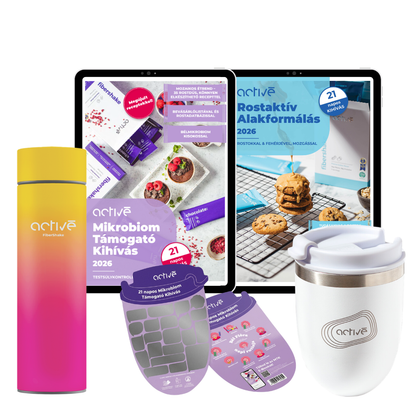 21 napos PLUS: activé FiberShaker + 2 e-book + kaparós motivációs naptár + palack