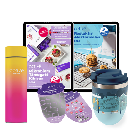 21 napos PLUS: activé FiberShaker + 2 e-book + kaparós motivációs naptár + palack