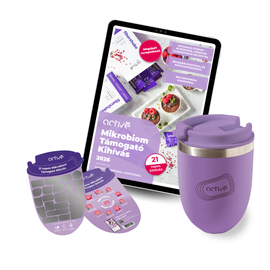 21 napos vegan BASE: FiberShaker + 21 napos Mikrobiom Helyreállító Kihívás ebook + 21 napos kaparós motivációs naptár