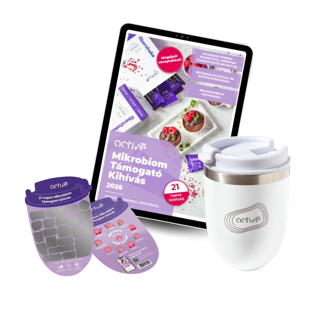 21 napos vegan BASE: FiberShaker + 21 napos Mikrobiom Helyreállító Kihívás ebook + 21 napos kaparós motivációs naptár