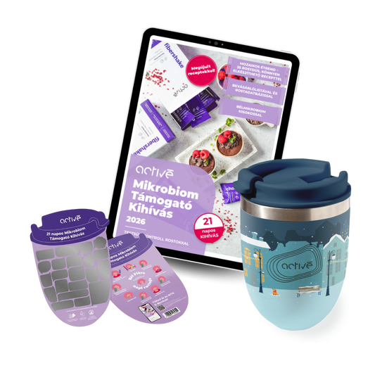 21 napos vegan: FiberShaker + 21 napos Mikrobiom Helyreállító Kihívás ebook + 21 napos kaparós motivációs naptár