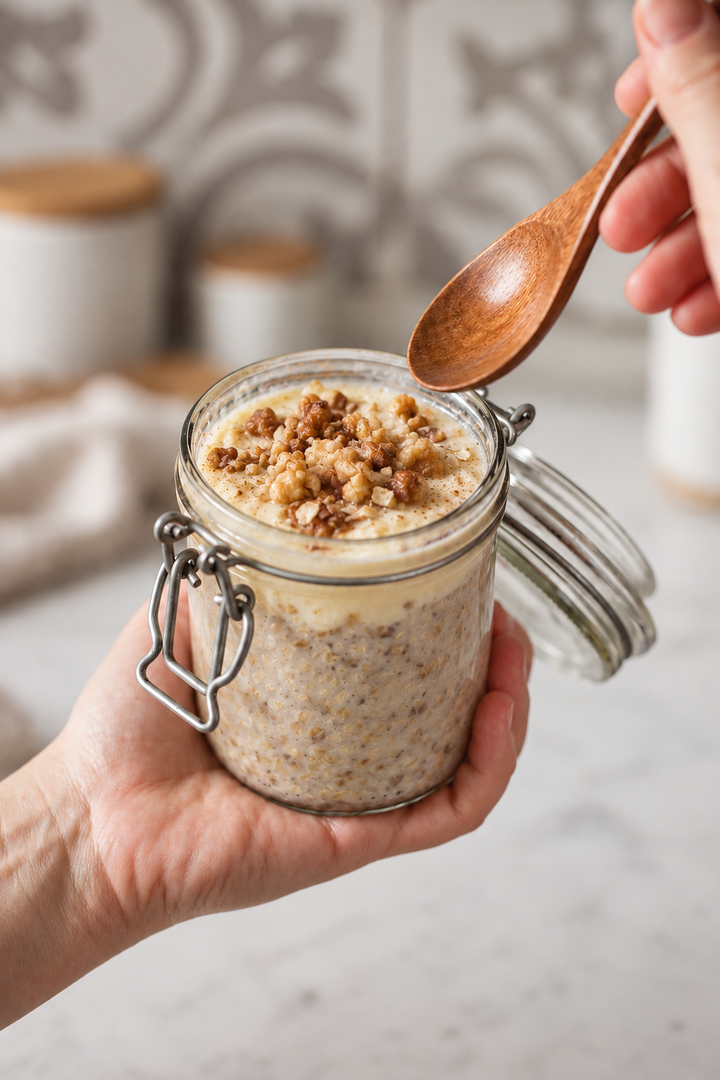 WINTER ARANYGALUSKA OVERNIGHT OATS🥮🌰 