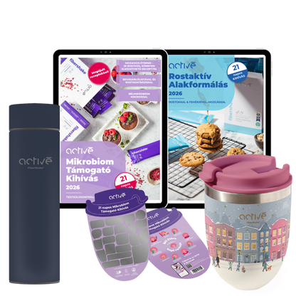 21 napos PLUS: activé FiberShaker + 2 e-book + kaparós motivációs naptár + palack